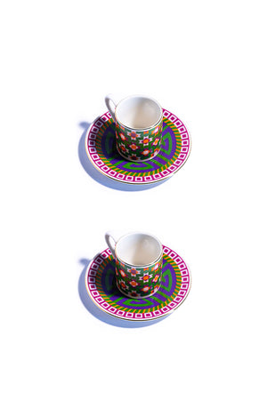 Think Pink Orient Bloom Kahve Fincanı (2’li Set)