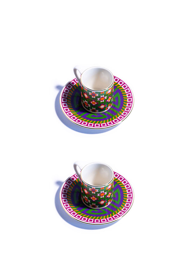Think Pink Orient Bloom Kahve Fincanı (2’li Set)